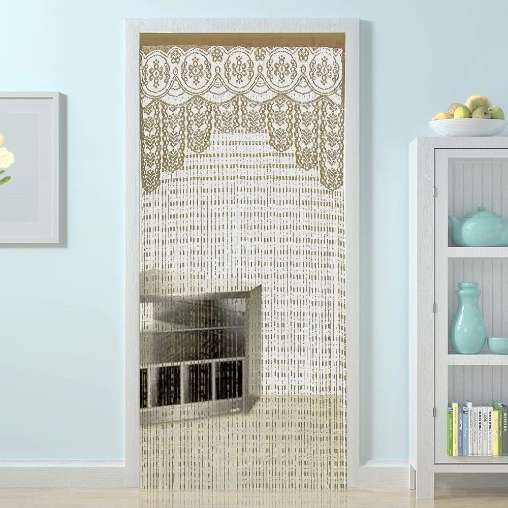 Boho Macrame Lace Door String Curtain String Jacquard Partition Curtain Room Divider Window Panel Curtain Decorations