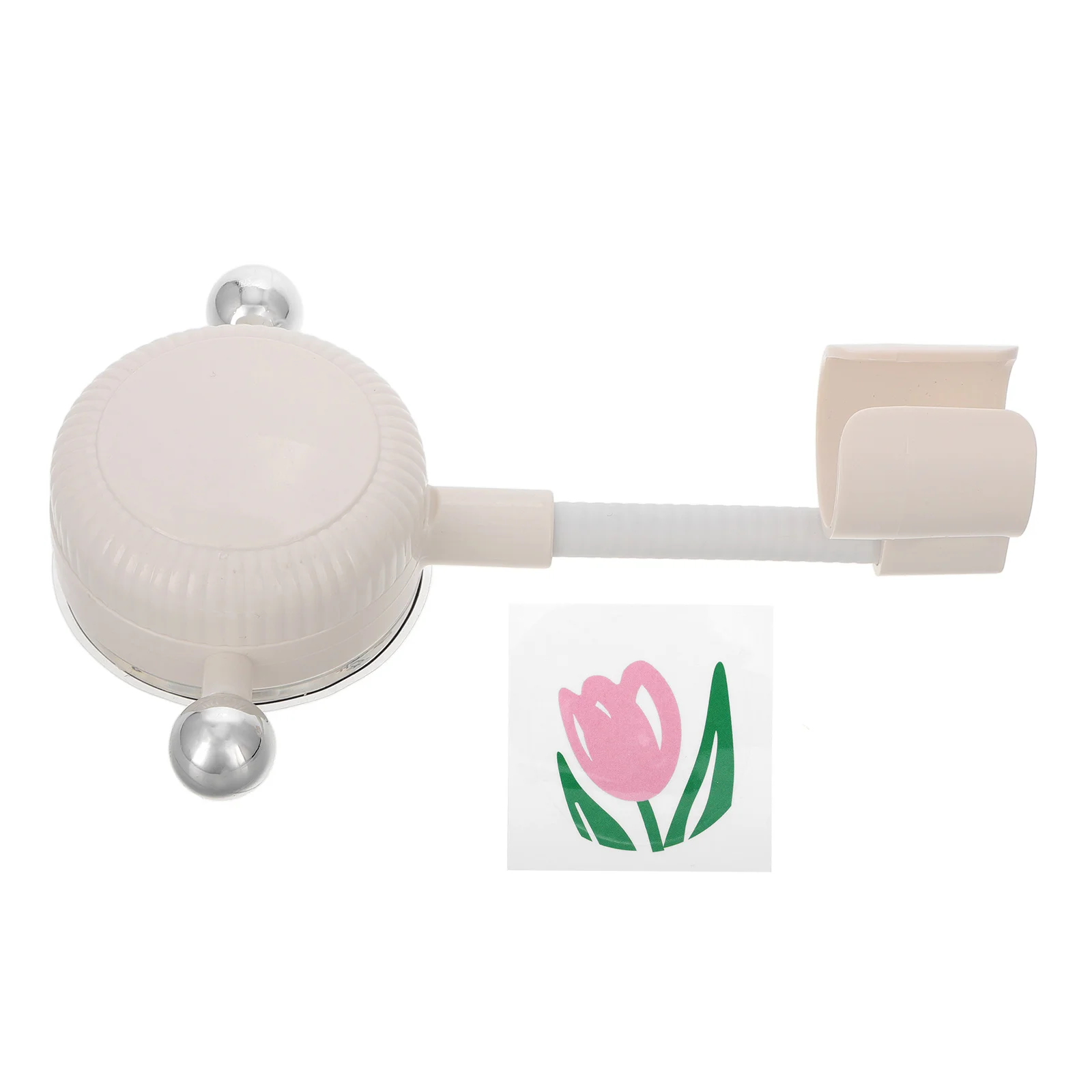 

Adjustable Suction Cup Holder No Drill Handheld Shower Heads Bracket Reusable Wall Mount Tulip Shape Bathroom Accessories White