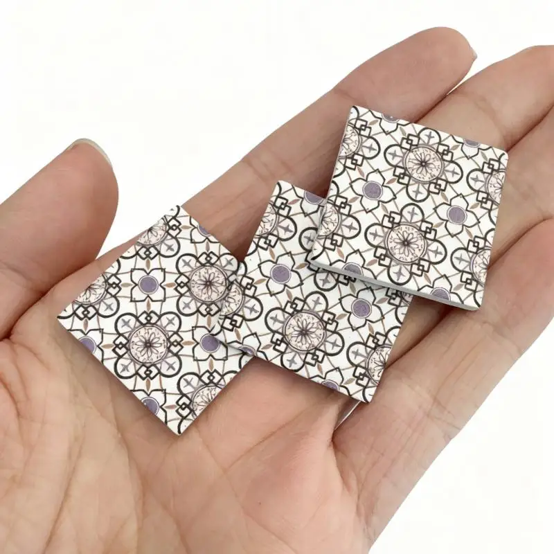 9-teiliges Set für Küche und Wohnzimmer, Bodenmöbel-Zubehör, 30 x 30 mm, Puppenhaus, Mini-Simulation, doppelseitige Holzbretter, Modell