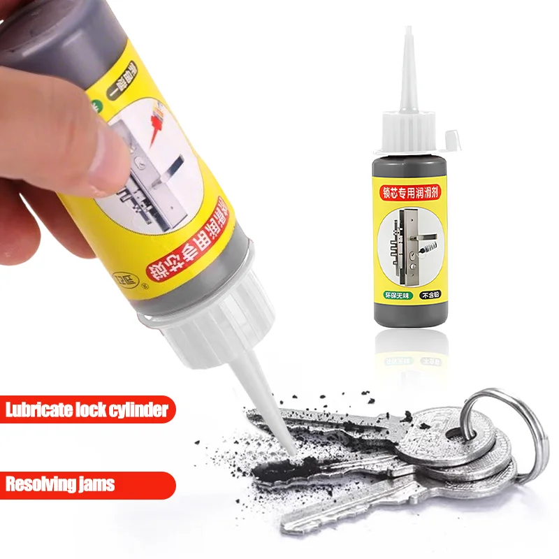 Graphite Powder Lubricant 60ml Lock Core Special Lubrication Window Door Lock Guide Lubricating Powder Household Supplies