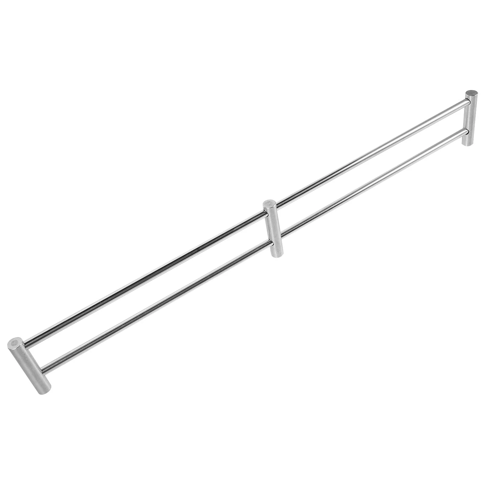 1Set Stainless Steel Wine Cabinet Guardrail Poles Shelf Fence Post Shelf Edge Safety Rail Wine Rack Bottle Stop Rail Cabinet