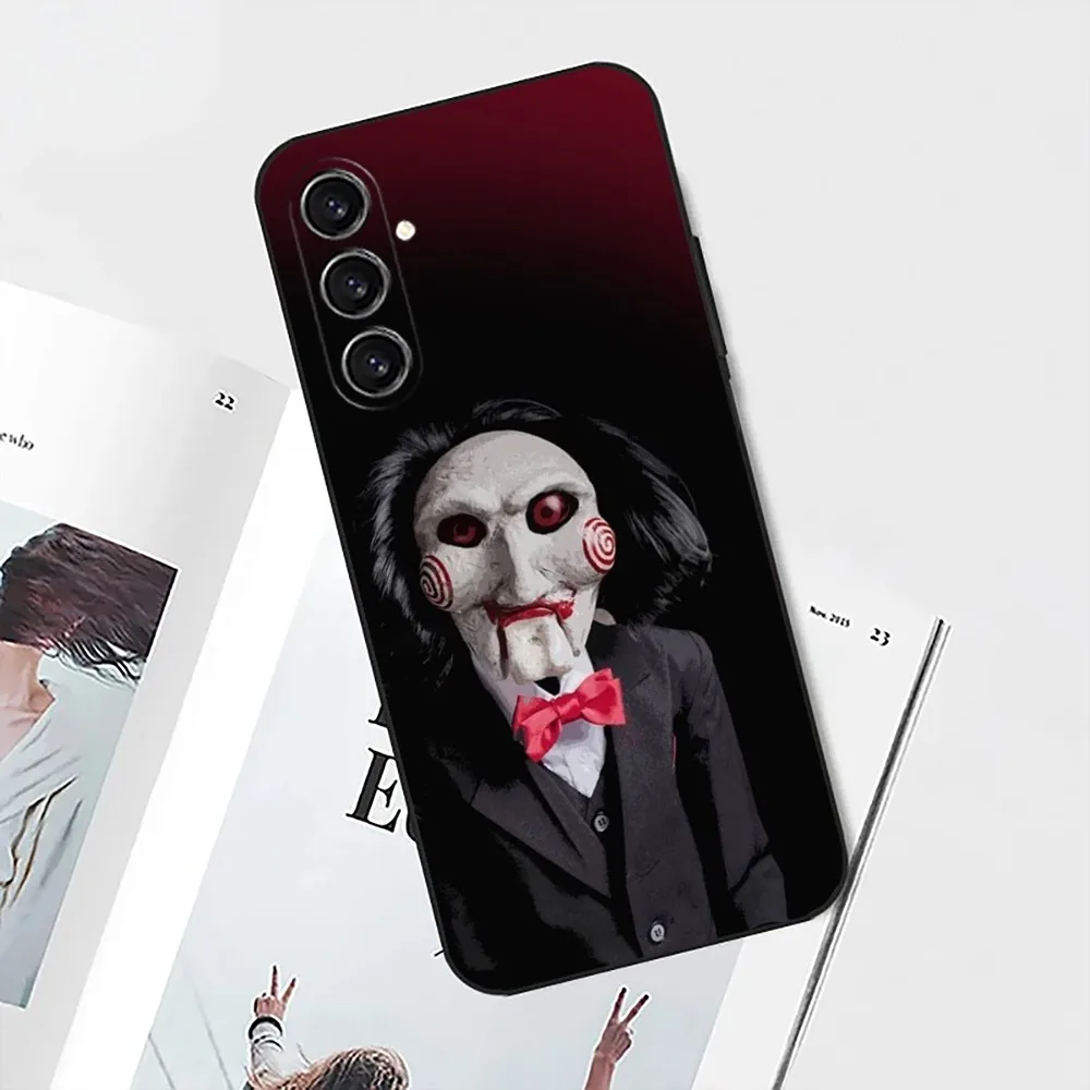 S-SAW B-BillyS-S The Puppet Phone Case For Samsung S25,S24,S21,S22,S23,S30,Ultra,S20,Plus,Fe,Lite,Note,10 Black Soft Shell