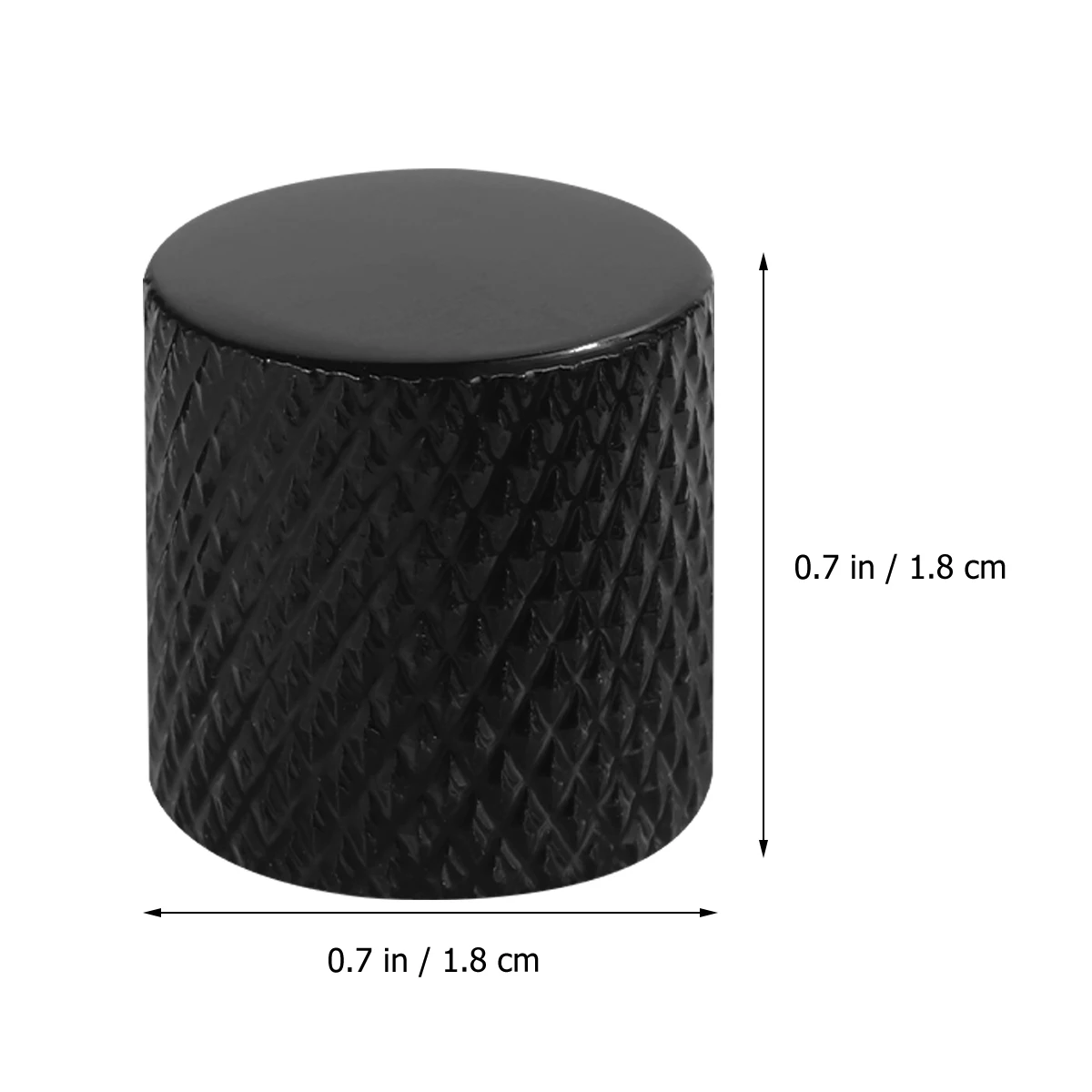 

6PCS 6MM Electric Guitar Metal Knob Durable Bass Metal Flat Tone Knob Electric Guitar Accessory (Black)
