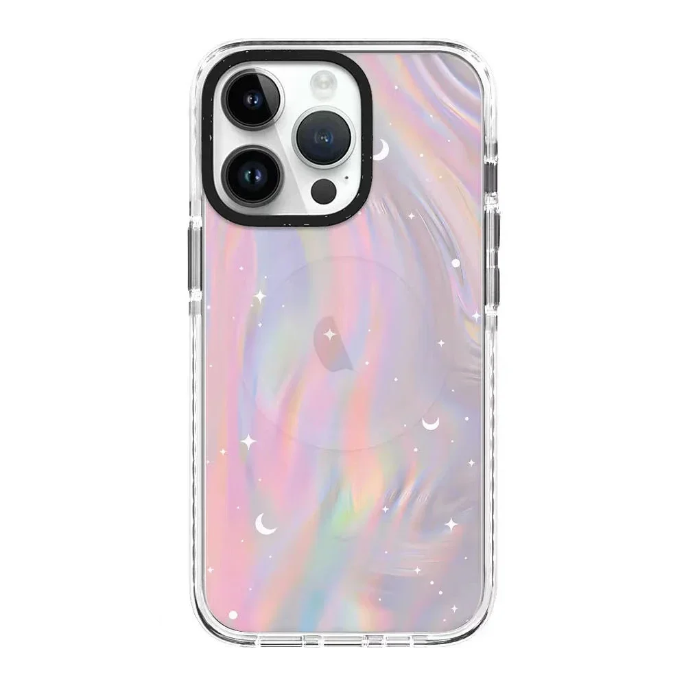 

MagSafe Acrylic Polar Lights Phone Case Cover for iPhone 11 12 13 14 15 Pro Max Case for iPhone 15 ProMax