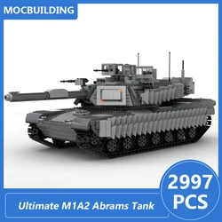 Ultimate M1A2 Abrams Tank Moc Building Blocks DIY Assembled Bricks Vehicel Series Educational Toys Gifts with Motors 2997PCS