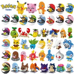 75 Style Pokemon Building Blocks Assembly Anime Picachu Charizard Doll Blastoise Bulbasaur Gengar Bricks Toy for Kid Gift