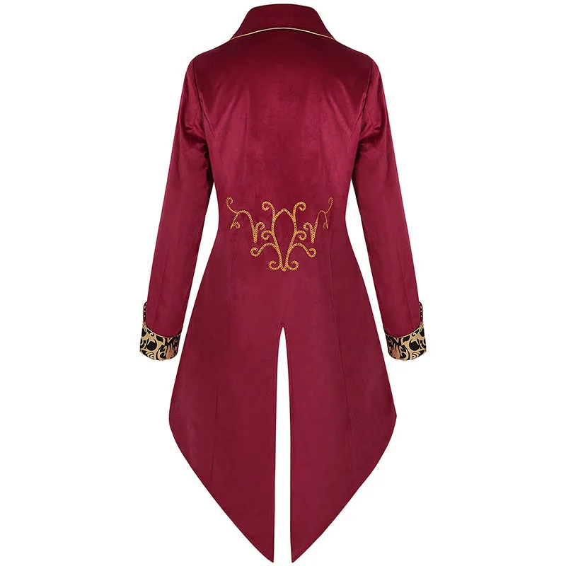 معطف رجالي جديد لعام 2024 من القرون الوسطى مطبوع عليه مهرجان كرنفال Jaet ملابس خارجية لمهرجان منتصف القرن Sle زي المسرح العرقي