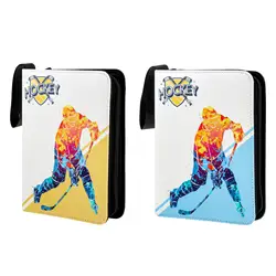 Hockey Card Binder with Sleeves Multipurpose Collector Storage Album for TCG Cards Game Cards Baseball Sport Cards Football