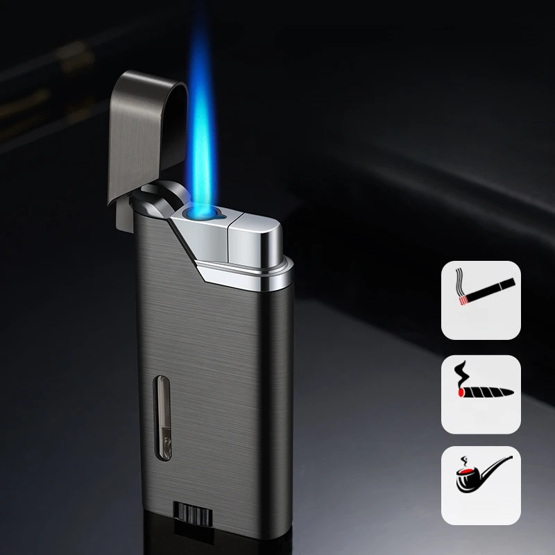Brand New Metal Windproof Portable Igniter Visible Air Window Inflatable Torch Lighter Kitchen Outdoor Men'S Smoking Tool Gift