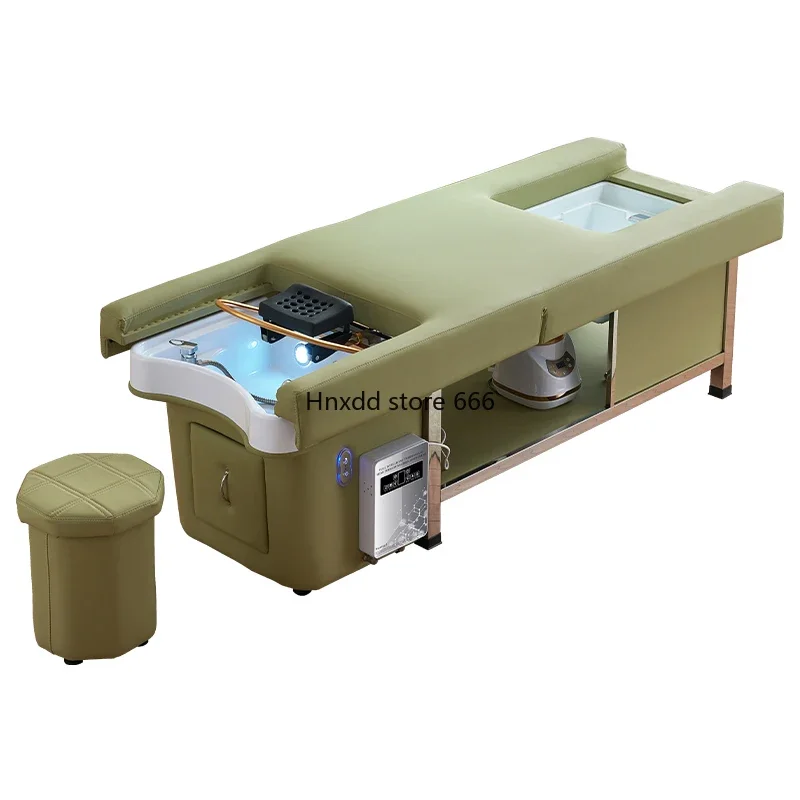 Electric lift shampoo bed barbershop special beauty body head treatment bed water circulation fumigation foot bath one