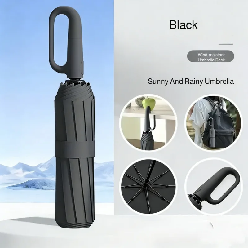 Large Sunscreen Sun Umbrella Ring Buckle UV Protection Fully Automatic Umbrella Sun and Rain Dual-Use Business Umbrella