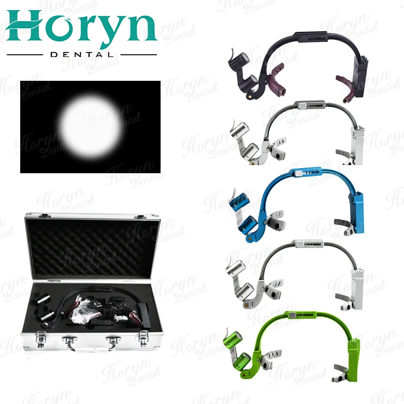 Multifuncational Den tal Loupes Surgical Magnification Loupes with 5W LED Head Light  Rechargeable Headlight Magnifiers