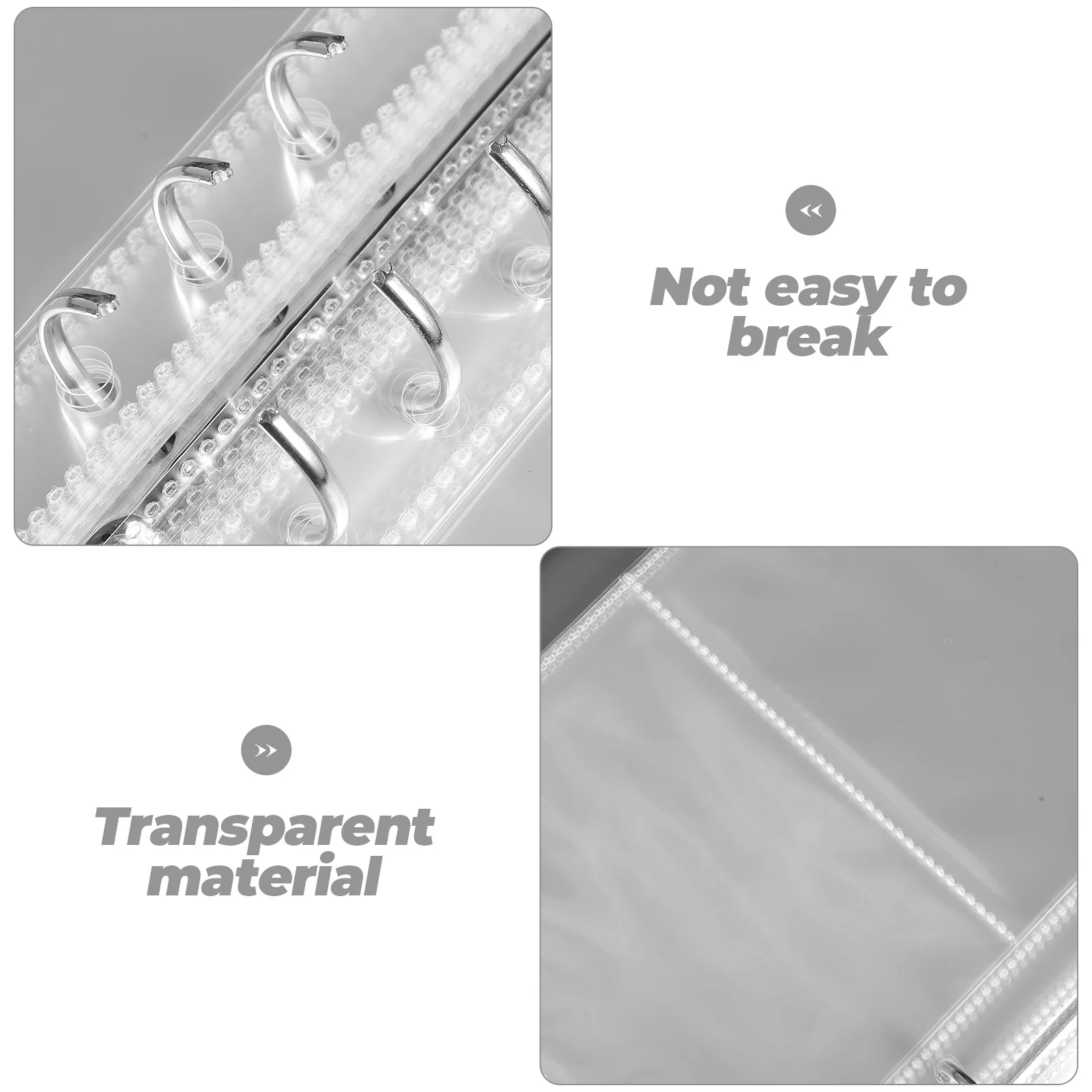 1 set Pp Material Id Credit Gift Cards Storage Binder Pockets Transparent Photo Album Pages Replacements