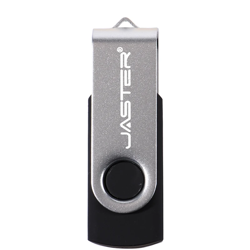 JASTER Pen Drive 32GB 64GB 128GB Kecepatan Tinggi USB 2.0 untuk PC Mobile Mini Memory Stick Flash Drive USB Hitam Dapat Diputar 16GB 8GB 4GB