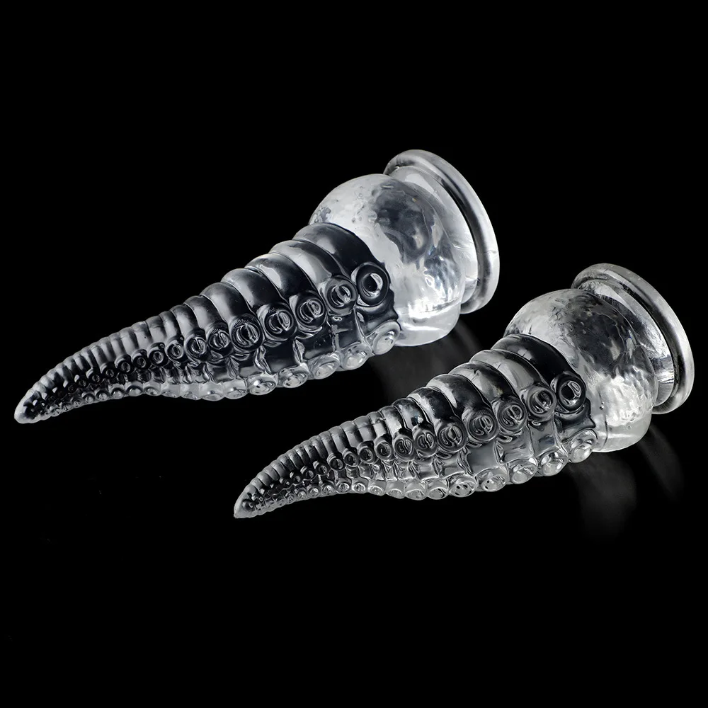 Crystal Soft Octopus Tentacle Anal Plug And Powerful Suction Cup Realistic Transparent Dildo Butt Plug Anal Sex Toy 18+