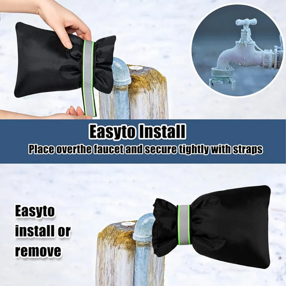 5PCS Outdoor Faucet Antifreeze Cover Winter Faucet Cover Thermal Cover Antifreeze Protective Reflective Strip