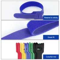 Wholesale 50PCS Detachable Cable Ties Colored Plastics Reusable Cable Ties Nylon Loop Wrap Zip Ttype Cable Tie Wire Bandage Tie