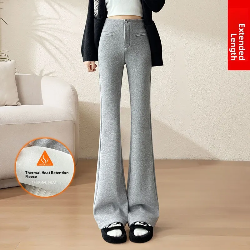 

Женские брюки для йоги Thiened Fce с высокой талией, утягивающие, с легким расклешением, повседневные, однотонные, из смеси полиэстера, нейлона и спандекса