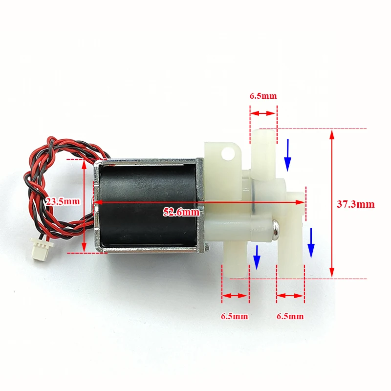 CNV6-3H DC 12V 3W 2-Position 3-Way Mini Electric Solenoid Valve Electromagnetic Air Water Flow Control Valve for Sweeper Robot