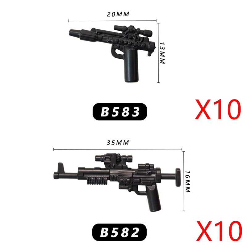 Military Wars Galaxy Weapons Building Blocks Movie Action Soldier Figures Parts Gun Axe Bag Accessories Kit MOC Mini Bricks Toys