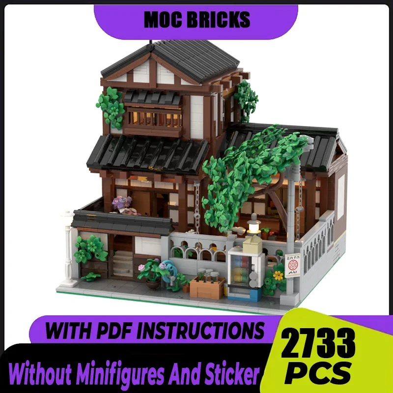

Moc Building Blocks Traditional Japanese Residences Model Technology Brick DIY Assembly Construction Toy Holiday Set Gifts