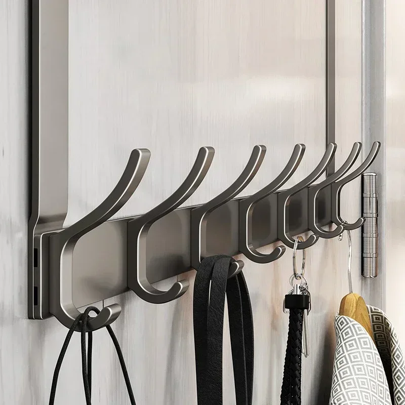 Hooks Over The Door Home Organizer Rack Clothes Coat Hat Towel Hanger  Bathroom Accessories Holder Door Hang Quick Installation