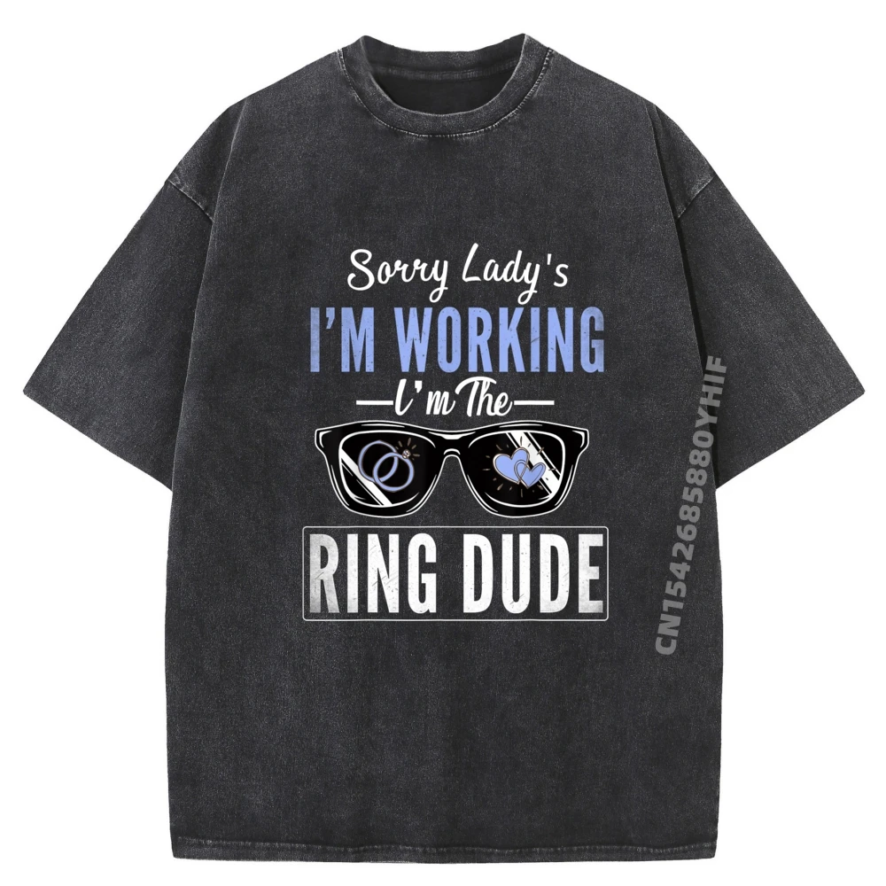 

Ring Bearer Yup I'm The Ring Dude Hip Hop Short Sleeve Gift T-Shirt All Cotton Comfortable Women's Tops & Tees Cool Washed Tees
