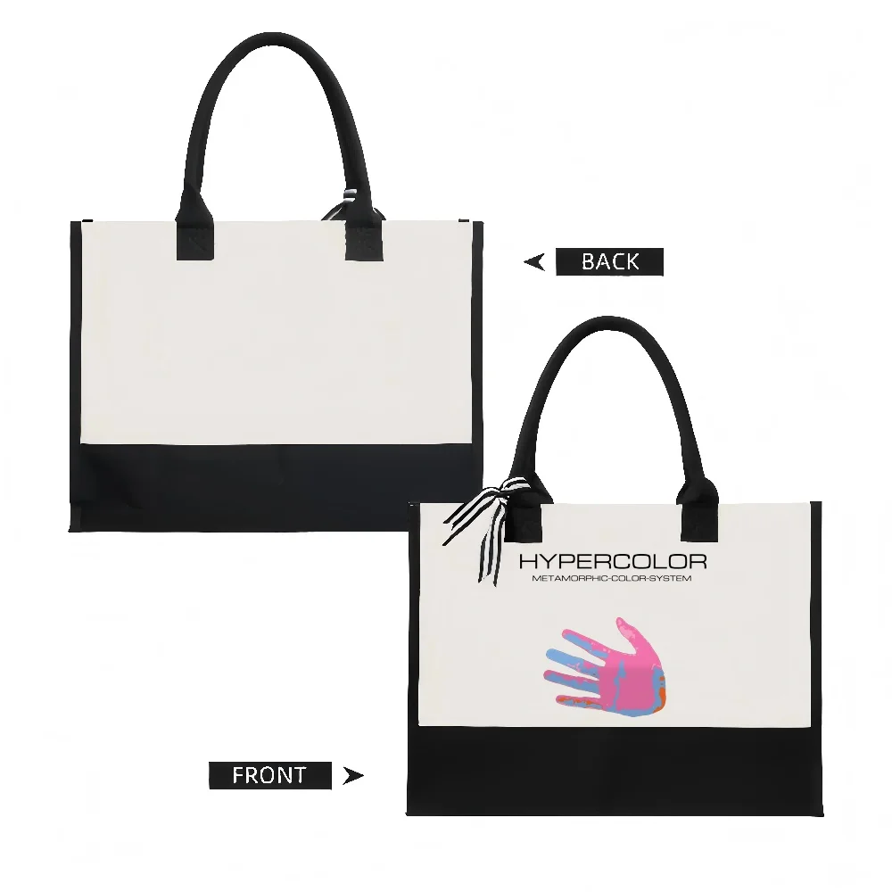 HYPERCOLOR 2026 وصول جديد موضة عملية واسعة قابلة لإعادة الاستخدام حمل حقيبة نمط طباعة 2 لهجة الثقيلة حقيبة كتف كبيرة ل