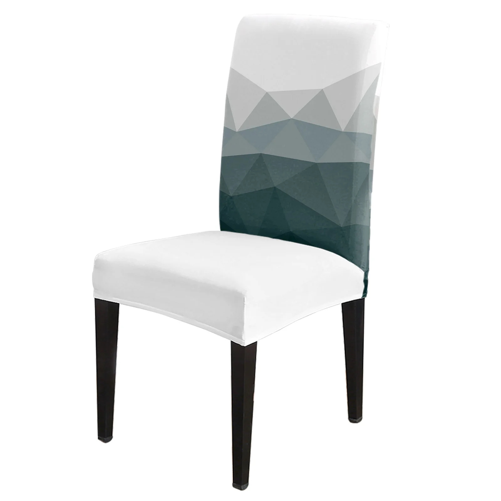 

Geometric Mosaic Triangle Dining Chair Cover 4/6/8PCS Spandex Elastic Chair Slipcover Case for Wedding Hotel Banquet Dining Room