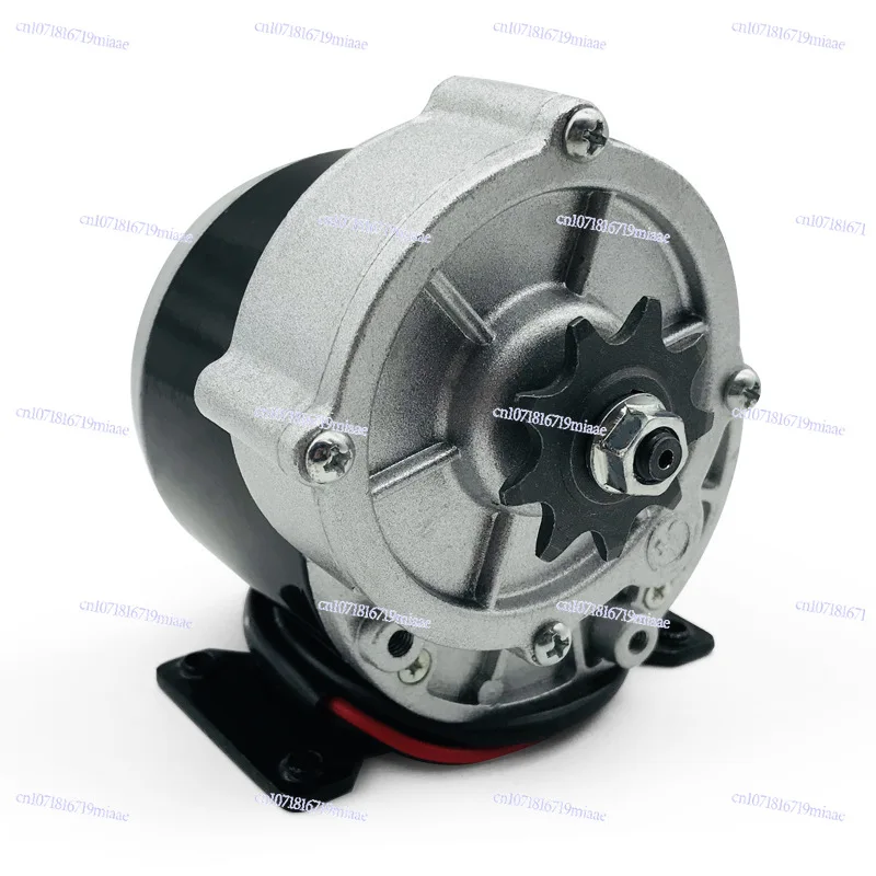 12V 350W Brushed High Power Permanent Magnet DC Deceleration 36V Pulley Low Speed Motor Motor Gear Belt Foot