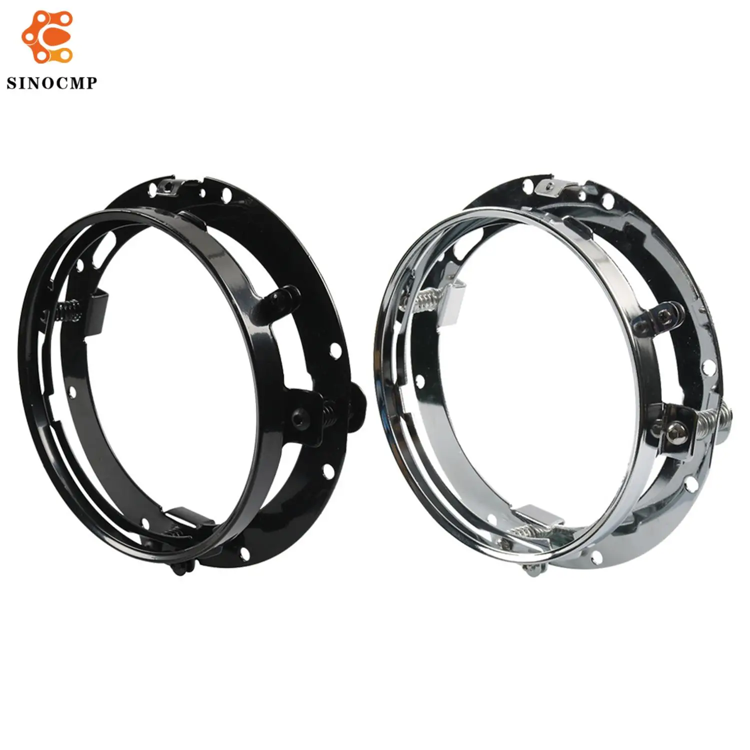 

2Pcs 7 inch metal Circular Headlight Bracket For Jeep VW Round Ring Headlight MountingBrackets Mounting Retaining Set