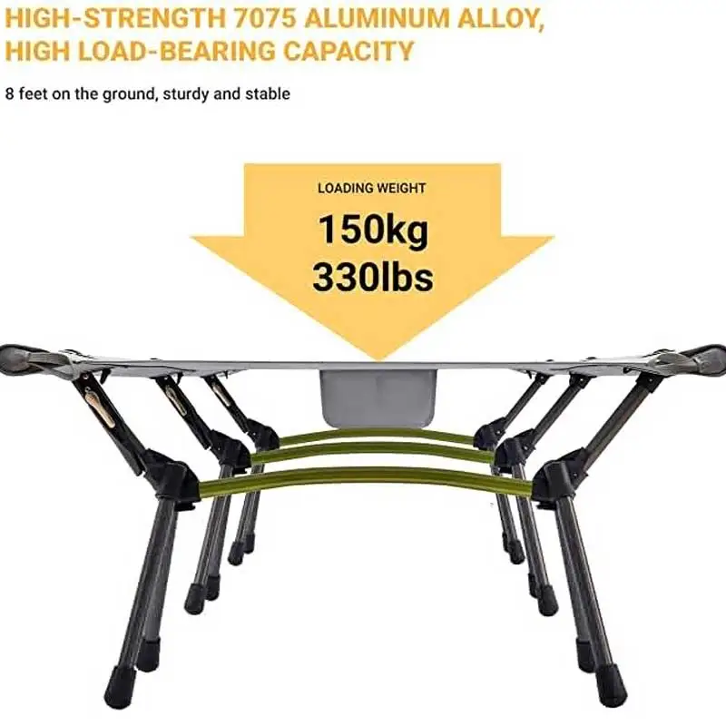 New Portable Folding Camping Cot Customized  High-quality Outdoor Foldable Bed