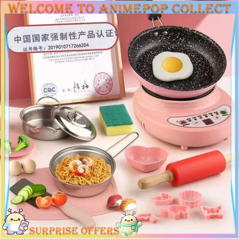 Mini Kitchen Real Cooking Toy Set Simulation Cookware Viral Trending Pretend Play Birthday Gift Collectible Cute Art Desk Decor