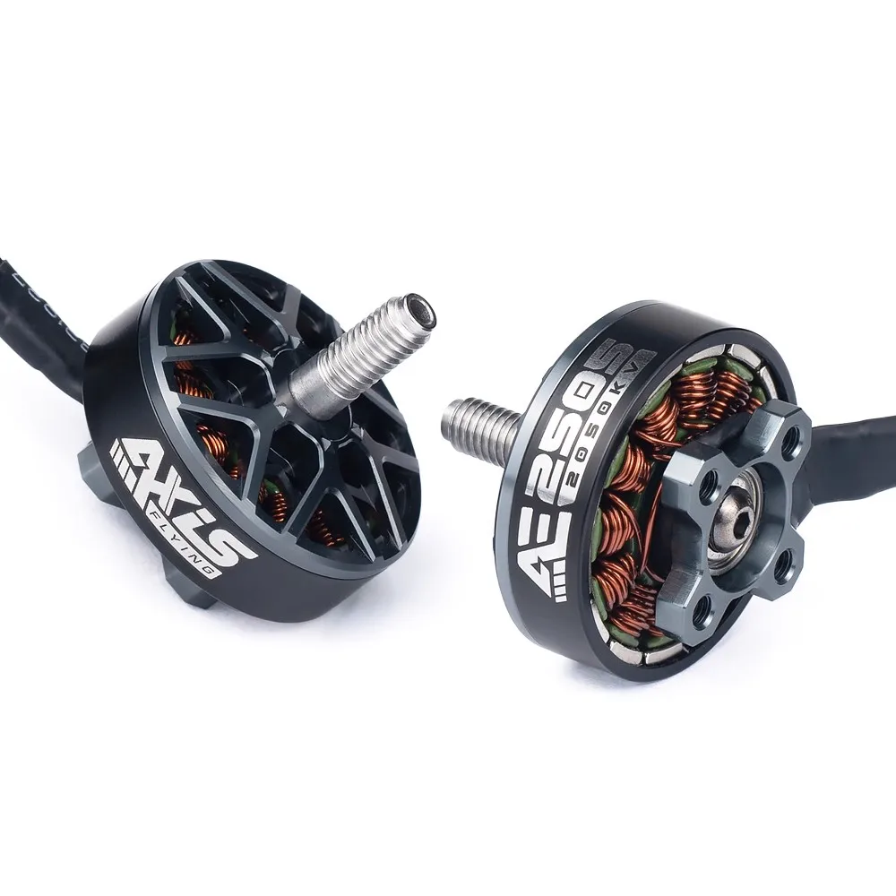 AxisFlying AE2505 6S ブラシレスモーター、1750KV/2050KV 5mmシャフト、5-6インチRC FPVフリースタイルドローン用