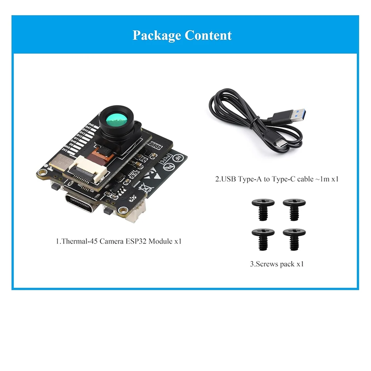 A002 ESP32-S3 Модуль ИК-тепловой камеры, оснащенный ESP32-S3-WROOM-1, 80x62 пикселей ИК-матрицы, расширение внешнего устройства A