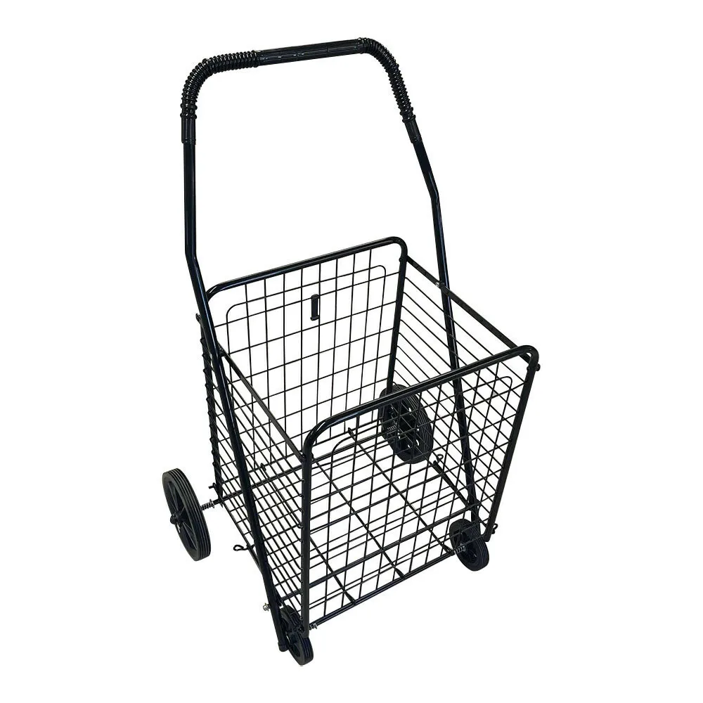 

Medium Folding Shopping Cart Utility Trolley,Single Basket,Portable For Grocery