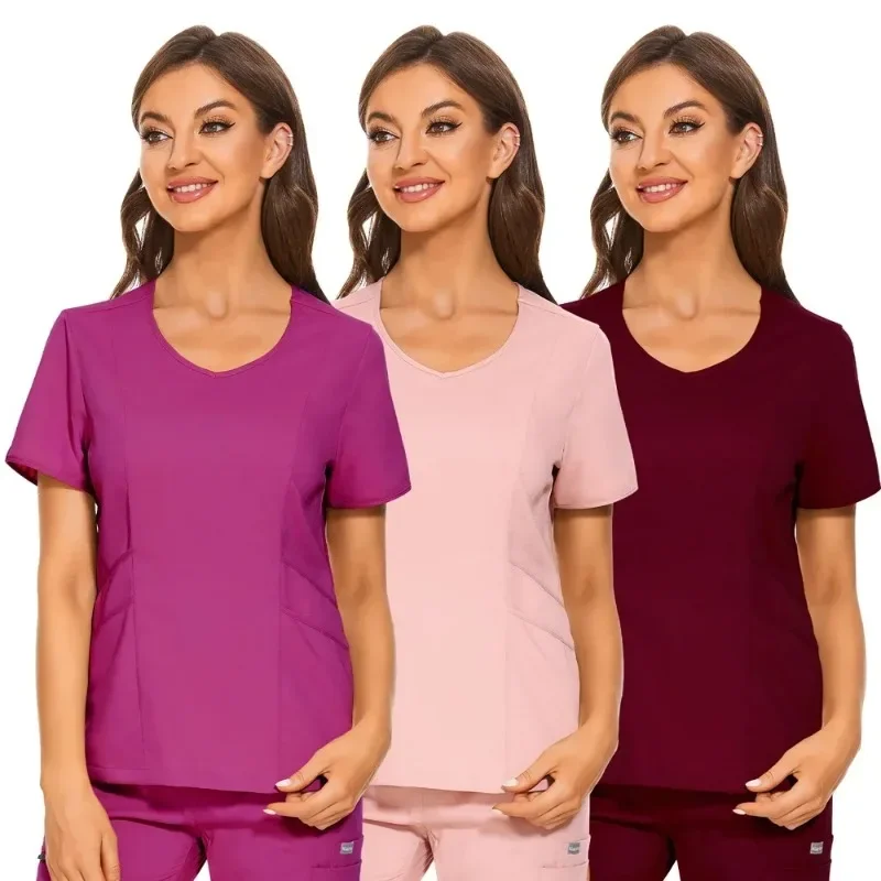 Surgical Scrubs Blouse Medica Uniforms Hospital Scrub Tops Unisex Dentist Clothes Nurse Scrub Shirts Medicos Mujer Lab Workwear