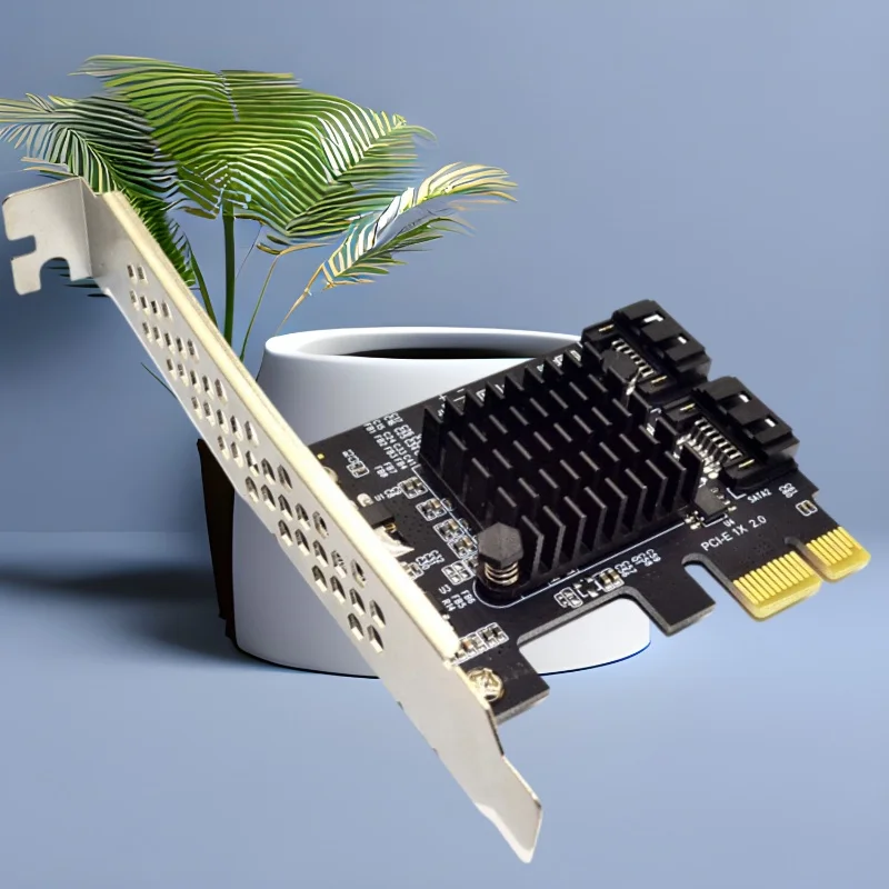 

NEW Sata Pci Express X1 Sata Expansion Server 88SE9125 Chip 6Gbps 2 Port SATA3.0 Riser SATA3 Controller Pcie Sata Expansion Card