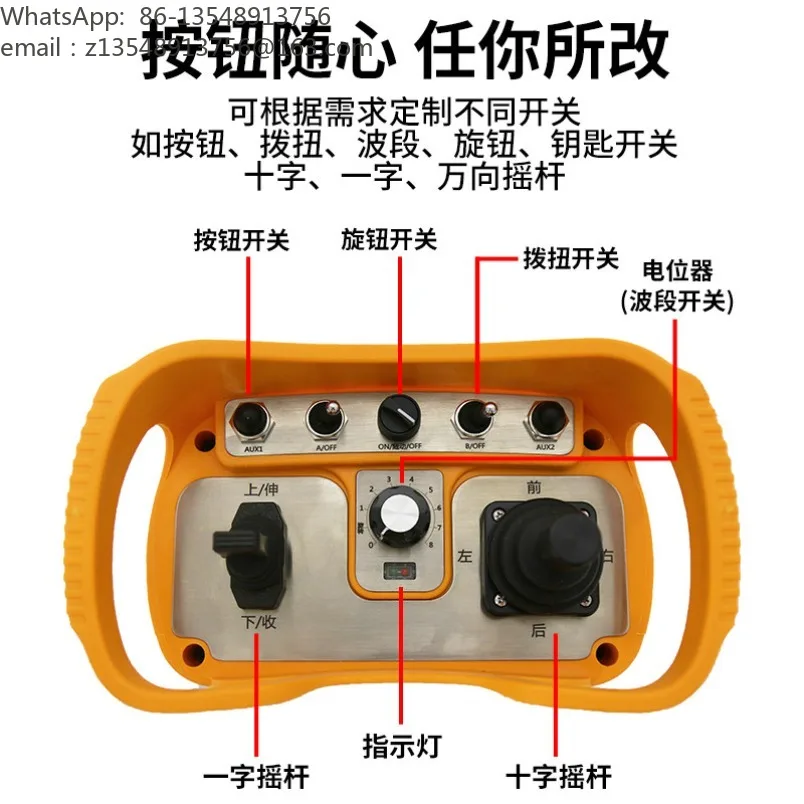 Dual Joystick Industrial Radio Remote Controller Q5000 Analog Signal CAN RS485 Communication For Crane Engineering Machinery GW
