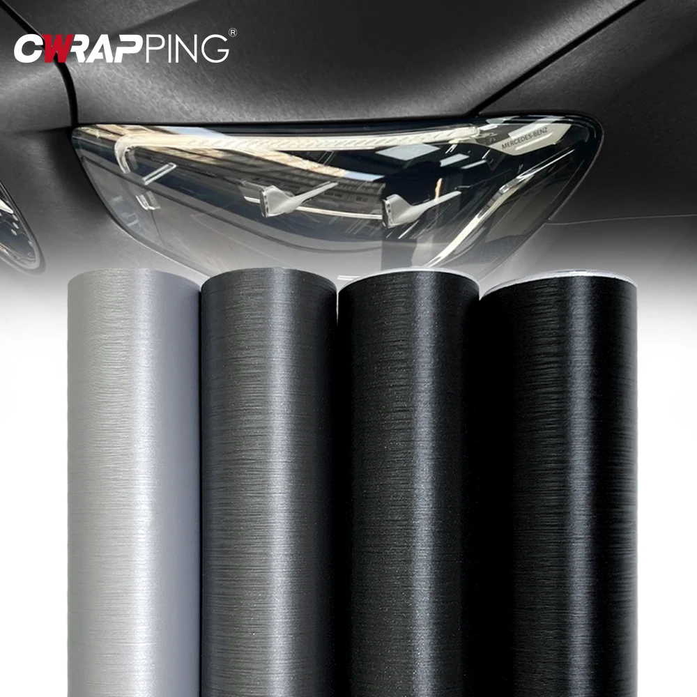 Gebürstetes Vinylpapier für Autolackierung, Motorrad, selbstklebende Vinylfolie, Auto-Tuning-Zubehör, selbstklebende Folie, Abdeckung
