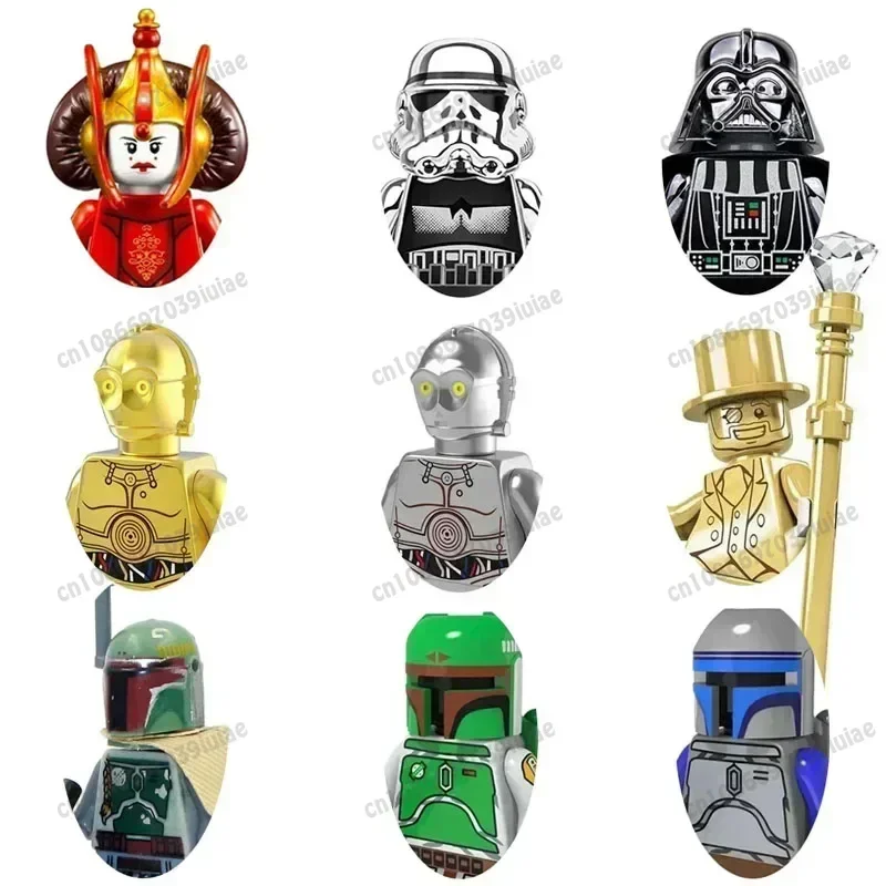 

PG635 PG637 PG640 PG802 PG999 Star Wars Amidala Electroplate Toy Bricks Assembling Doll Building Blocks Boy Birthday Present
