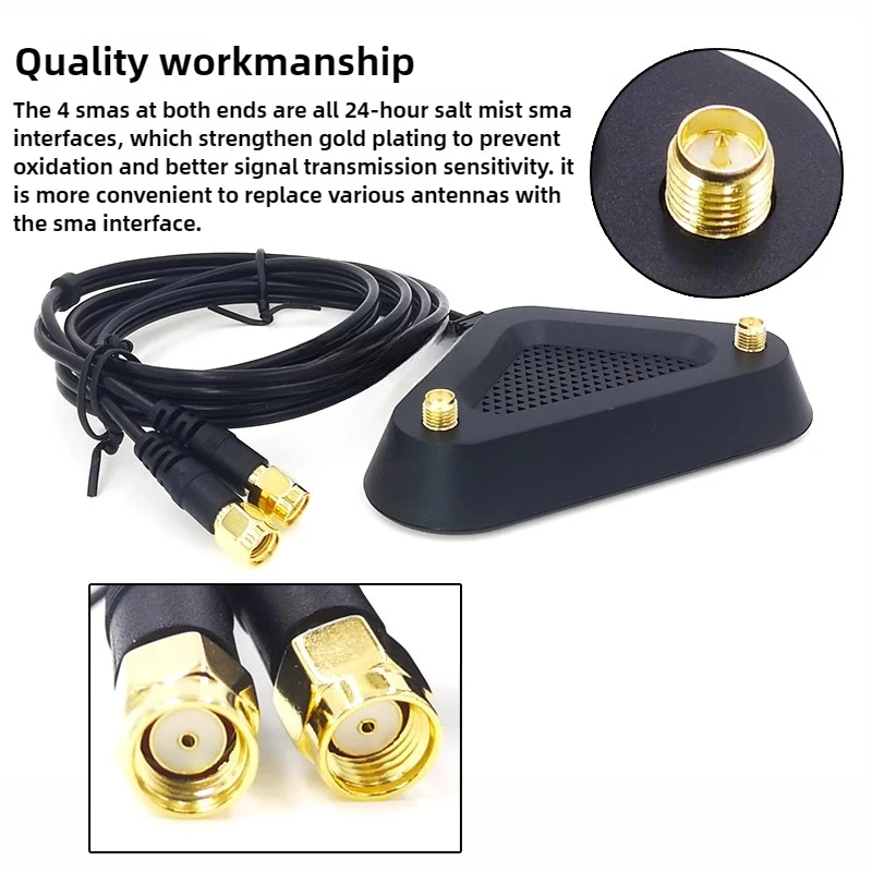 WIFI6E Router Desktop Wireless Network Card External Dual Band Extension Cable Antenna with Magnetic Base 8DB/10DB SMA Male