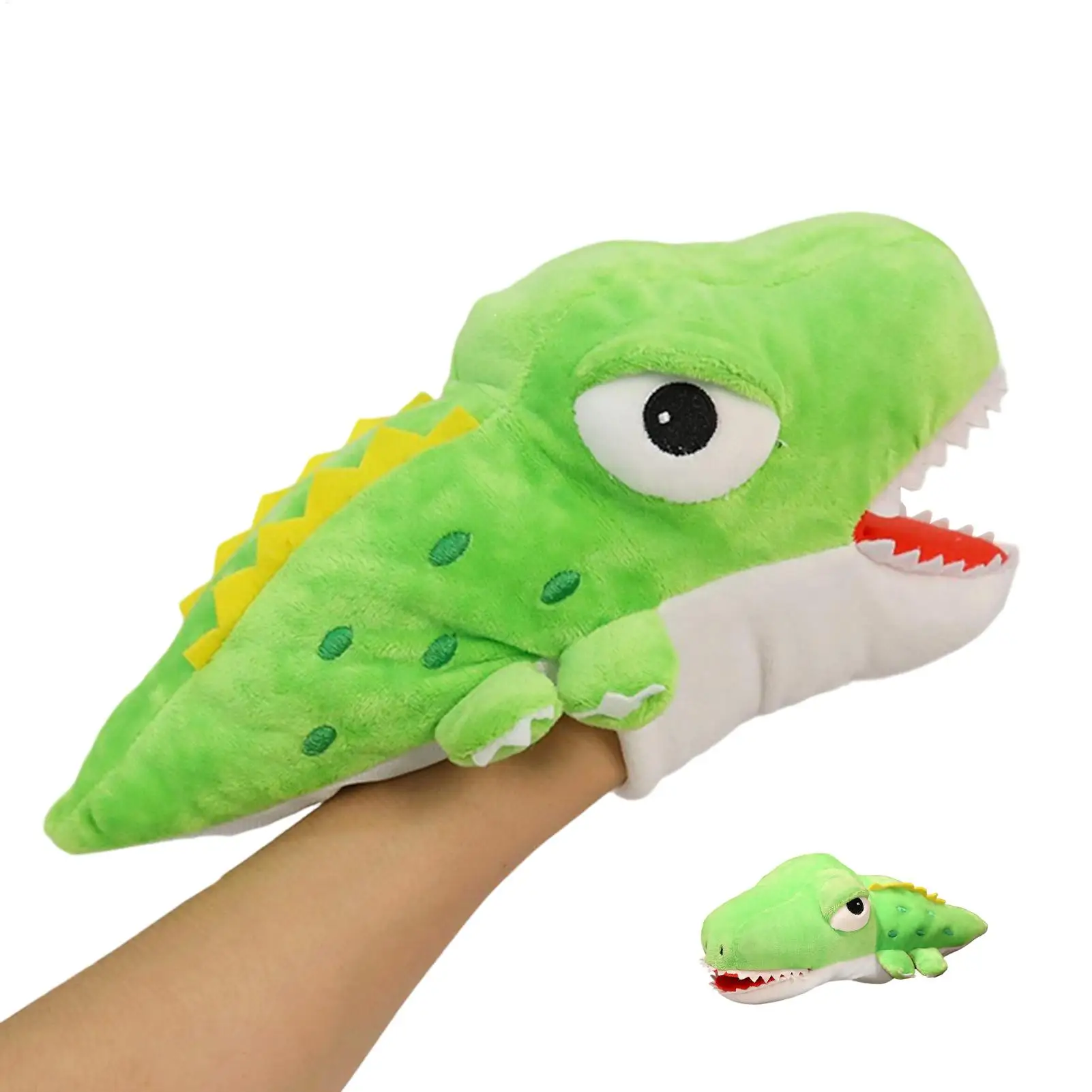 Hand Puppets For Kids Crocodile Plush Movable Mouth Imaginative Dolls Kids Stuffed Animal Hand Puppets For Boys Girls Home