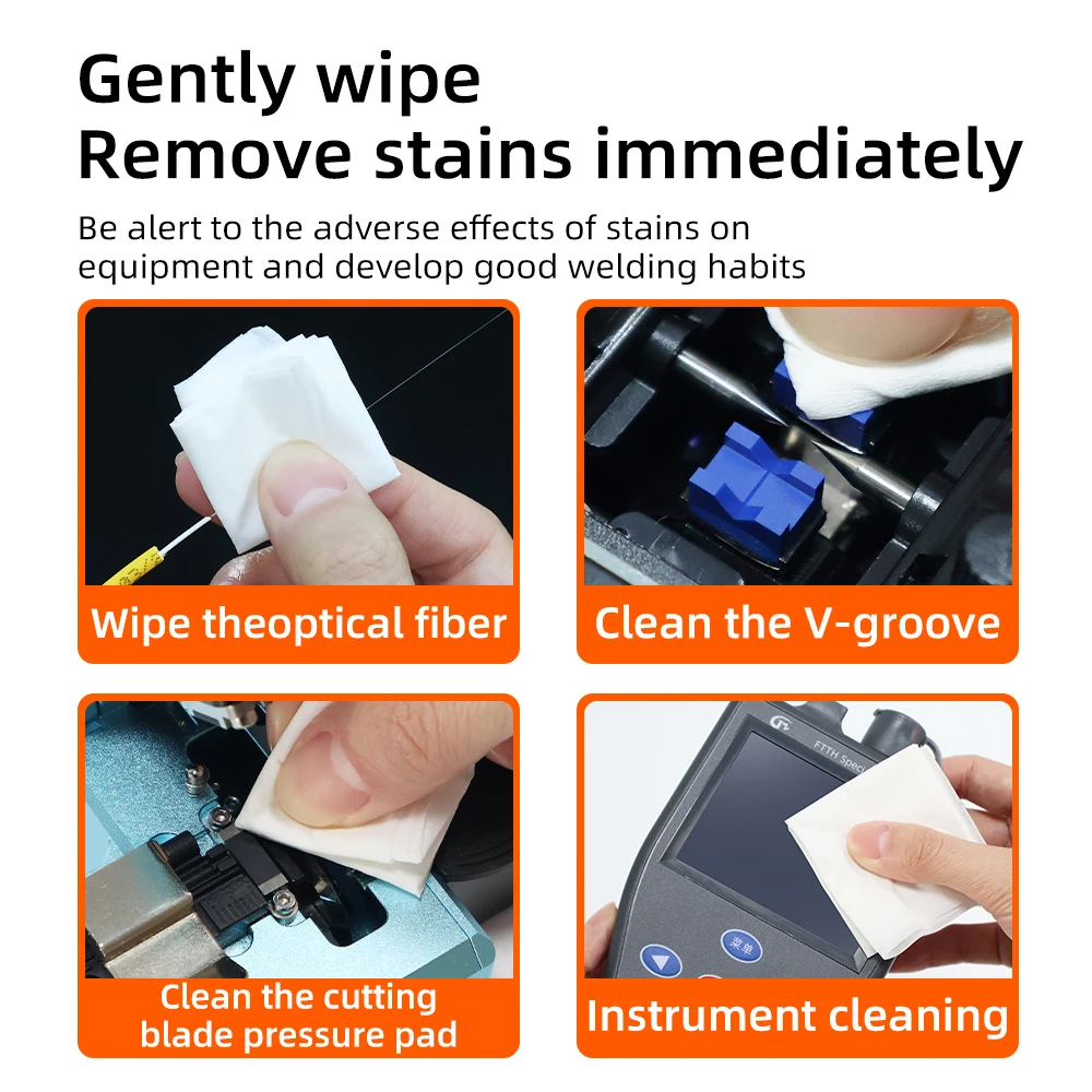 KIMTECH 광섬유 청소 먼지가 없는 종이 광섬유 클리너 다목적용 광섬유 클리닝 와이프 박스