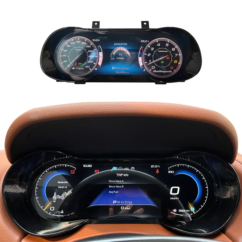 

12.3'' Оригинальная цифровая приборная панель LCD-спидометр для Maserati Ghibli M157 2013 2014 2015 2016 2017 2018 2019 2020