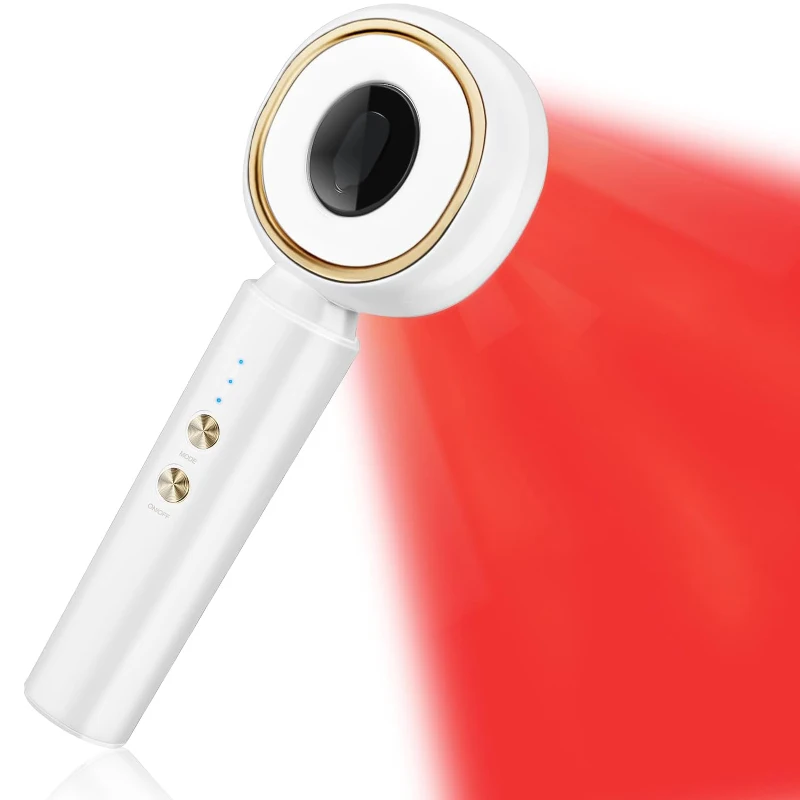 Portable Battery-Powered LED Light Therapy Electric Hair Brush Comb Scalp Massager EMS Vibration 3 Modes USB/Type-C Charging