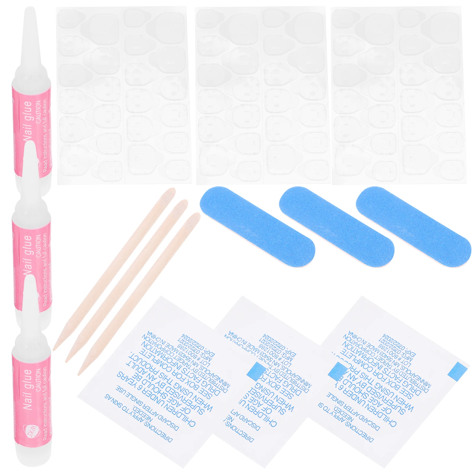 

10 set Double-Sided Nail File Sticker Tools Fake Manicure Supplies For Salon Home Use Replacement Kit
