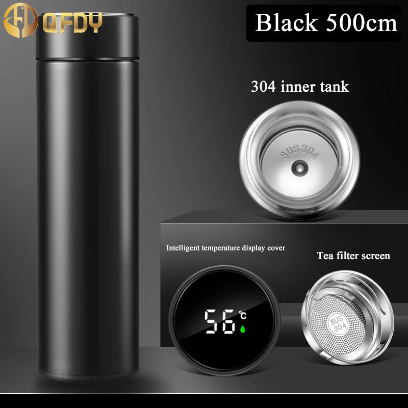 

LED Temperature Display Thermos Cup 500ml Smart Thermos Bottle Stainless Steel Vacuum Flask Portable Water Bottles Adult