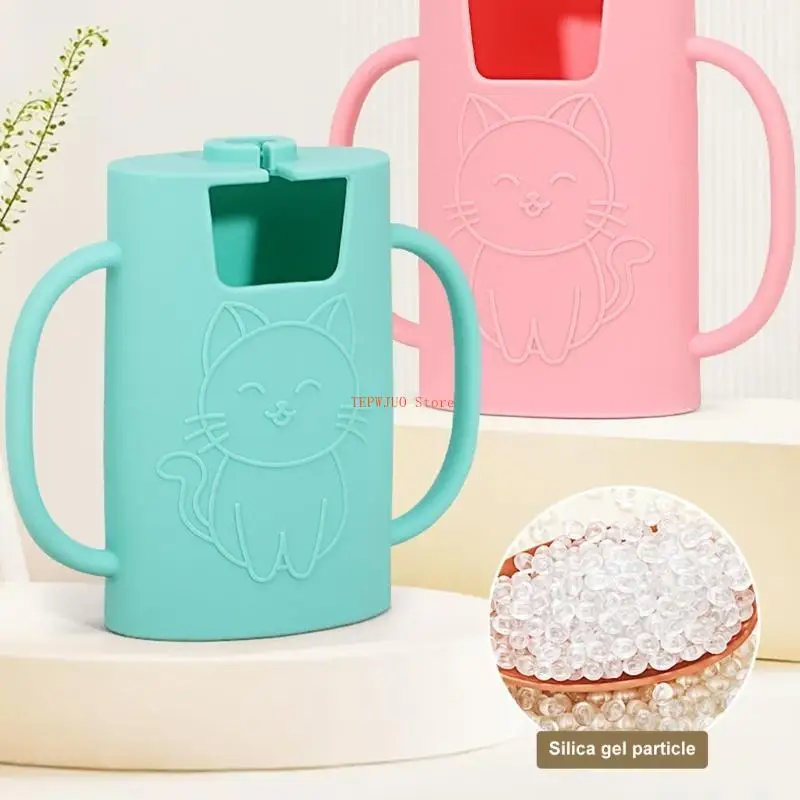 حافظة طعام الأطفال U50F المصنوعة من السيليكون تمنع الانسكابات والحروق لسهولة التغذية #3