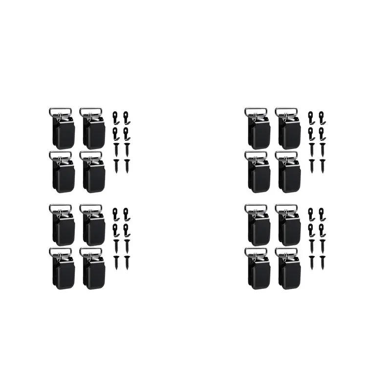 GTBL 16 Pack Heavy Duty Tapestry Hangers Clamps, Anti-Slip Quilt Hangers For Wall Hangings, Rugs, Carpets, Blankets Display